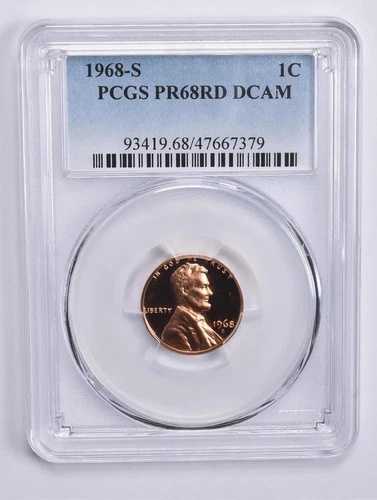 PR68 RD DCAM 1968-S リンカーン記念セント PCGS ブルーレーベル