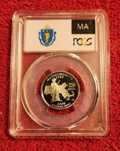 2000年代 マサチューセッツ州 シルバー クォーター PCGS PR 70 DCAM