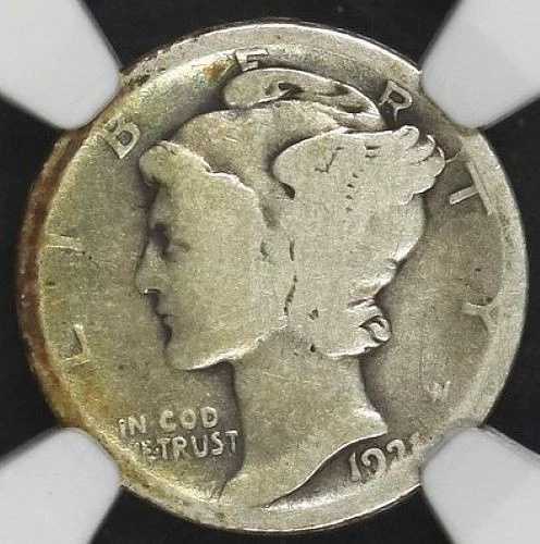 1921 D マーキュリーダイム PCGS NGC AG 3 問題のない自然な表面と美しい 36,465円