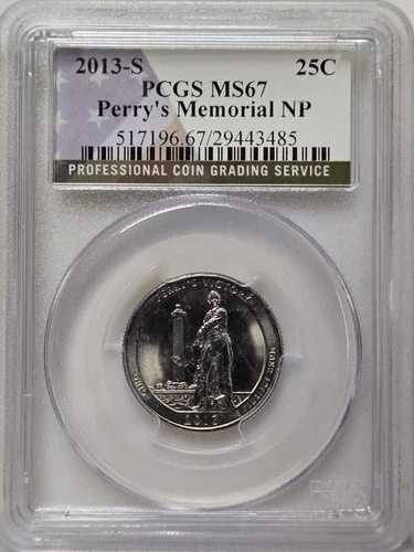 2013-S 25C PCGS MS67 - クラッド・ペリーのメモリアルクォーター