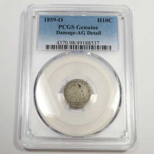 1859 O PCGS AG 詳細 - シルバー シート付きハーフダイム H10C 米国コイン #49915A