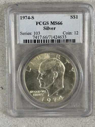 1974-S アイゼンハワー シルバー 1ドル PCGS MS66