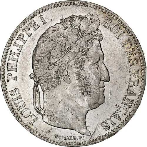 [#1307781] フランス、ルイ フィリップ、5 フラン、1832 年、パリ、銀、AU(50-53)、ガド