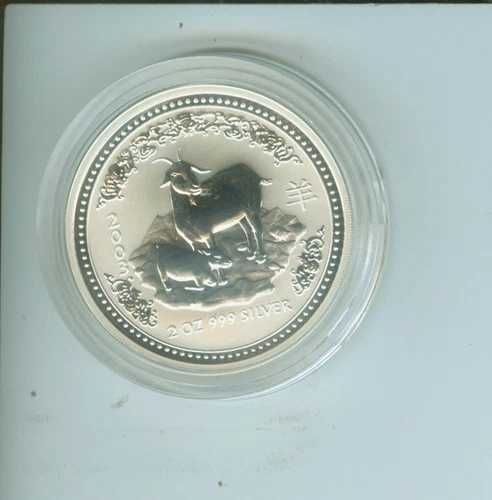 2003年 2ドル 旧暦 未年 2オンス 銀貨 シリーズ1 オーストラリア オリジナルカプセル｜WORLD RESOURCE【QUEEN店】