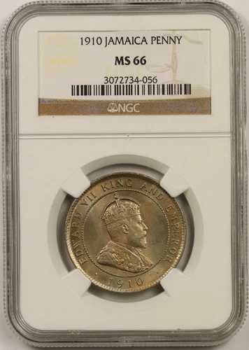 1910年 ジャマイカ ペニー NGC MS 66