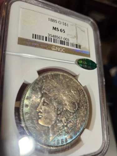 1885 O 1ドル モルガン・ダラー NGC MS65 CAC トーン