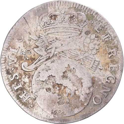 [#343585] コイン、イタリア、ナポリ王国、カルロス2世、タリ、1684年、ナポリ、オーストラリア｜WORLD RESOURCE【QUEEN店】