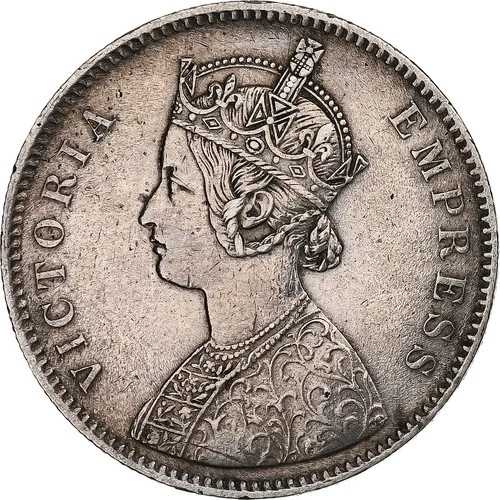 [#1283521] インド・イギリス、ビクトリア、ルピー、1883年、カルカッタ、銀、AU、KM:492｜WORLD RESOURCE【QUEEN店】