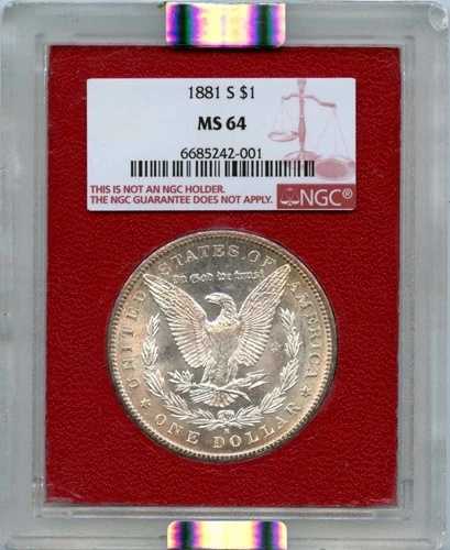 1881-S モルガン・ダラー S$1 パラマウント NGC MS64