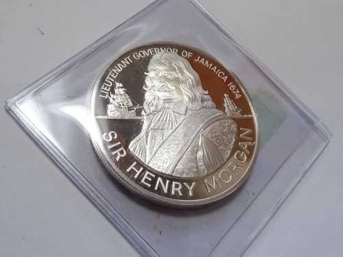1974年 ヘンリー・モーガン ジャマイカ 副総督 建国300周年記念 44g 銀貨 10ドル PF-66