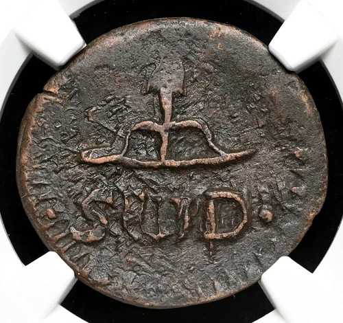メキシコ、革命。オアハカ/SUD、銅 2 レアル、1813、NGC XF45 BN
