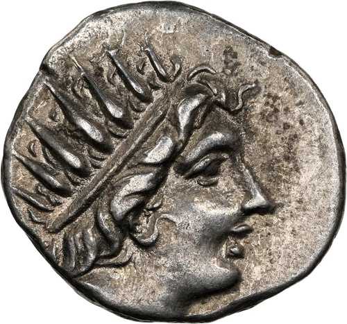 ギリシャ・カリア、ロードス島 AR ドラクマ 紀元前88～84年 -NGC XF - エクセプショナルストライク！PQ+