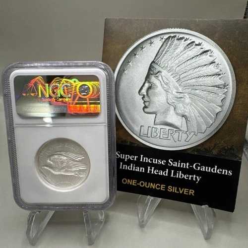 2024年 シルバー スーパーインキューズ インディアンヘッド ダブルイーグル NGC SP70 FDI 1オンス