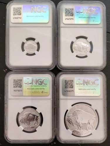 2023年 フィジー フラクショナル バッファローセット .999 シルバー NGC リバース PF70 発行初日