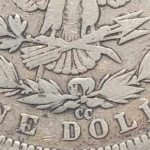 1890-CC モーガン シルバー ドル NGC G6 ☆ テールバー ホット 50 VAM 4 ☆ エラー スラブ? SLB-CC