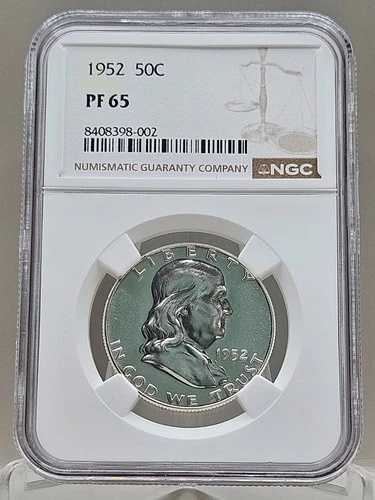 1952年 フランクリン ハーフダラー プルーフ NGC PF 65