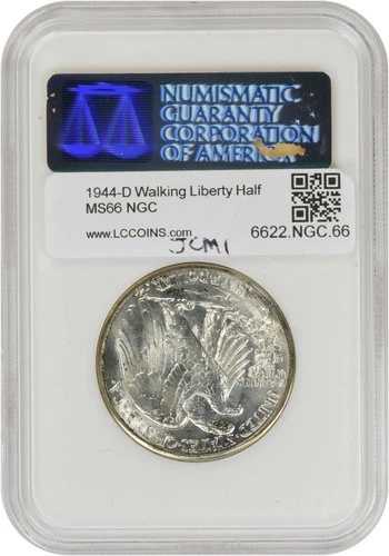 1944-D ウォーキング・リバティ・ハーフダラー MS66 NGC
