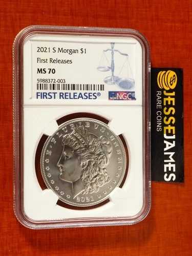 2021 S モルガン シルバー ドル NGC MS70 初公開 サンフランシスコ