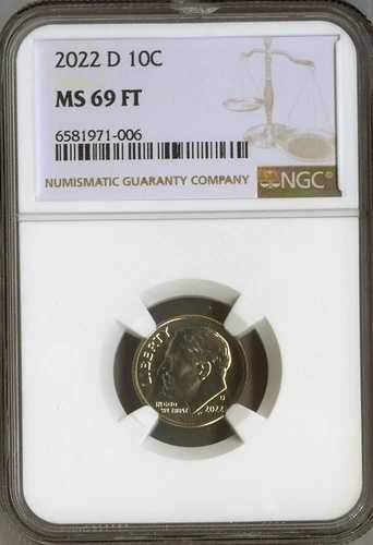 2022 D ルーズベルト ダイム NGC MS69 FT 品質