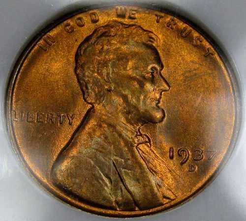 1937-D リンカーン・セント NGC MS-67 RD…素晴らしいコイン、素晴らしい打刻、光沢があり、とても素晴らしい