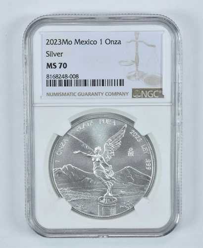 2023 Mo メキシコ 1 オンザ シルバー リベルタ MS70 NGC ブラウン ラベル