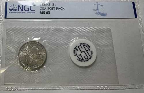 1880-S GSA ソフトパック NGC MS63 モルガン銀貨