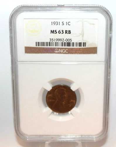 1931-S NGC MS63RB リンカーン・ウィート・セント [024WEJ]