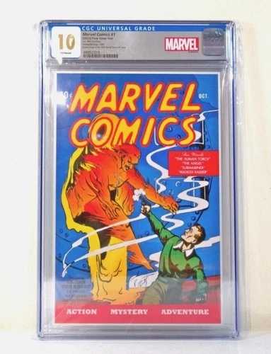 MARVEL COMICS #1 - 1オンス シルバー フォイル CGC 10.0 GEM、オリジナル パッケージ付き。