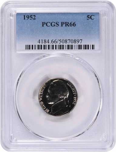 1952年 ジェファーソン ニッケル PR66 PCGS
