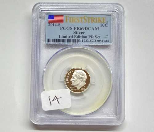 2014-S 10セント シルバー ルーズベルト ダイム PCGS PR69DCAM 限定版 PR ファーストストライク