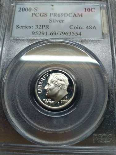 ルーズベルト ダイム 2000-S PCGS PR69 シルバー DCAM-