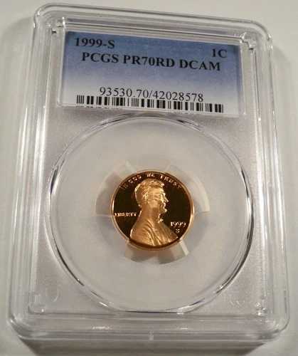 1999-S 1セント PCGS PR70RD DCAM リンカーン セントプルーフ ディープカメオレッド PR 70 DC