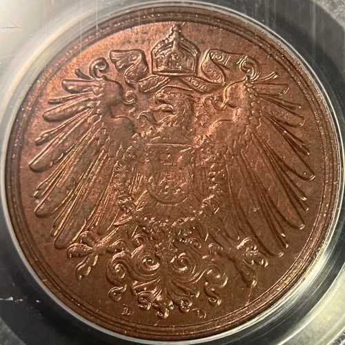 ドイツ。 1903、1 Pfennig、D - PCGS MS64 - エンパイア、ミュンヘン