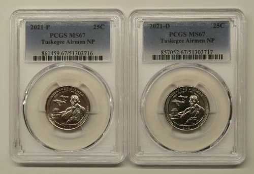2021年 P&D タスキーギ・エアメン NP ATB クォーターセット PCGS MS67 送料無料