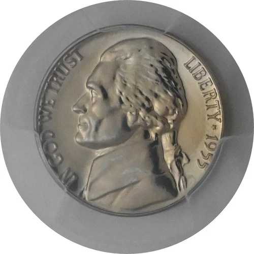 PR67 1955年 ジェファーソン ニッケル PCGS グレード US 5C プルーフ P-MINT EXACT コインの1つ