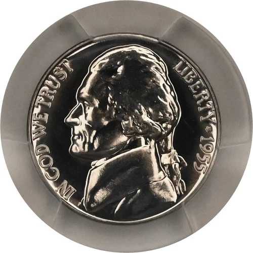 PR67 1955年 ジェファーソン ニッケル PCGS グレード US 5C プルーフ P-MINT EXACT コインの1つ