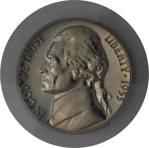 PR67 1955年 ジェファーソン ニッケル PCGS グレード US 5C プルーフ P-MINT EXACT コインの1つ