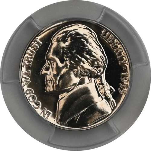 PR67 1955年 ジェファーソン ニッケル PCGS グレード US 5C プルーフ P-MINT EXACT コインの1つ