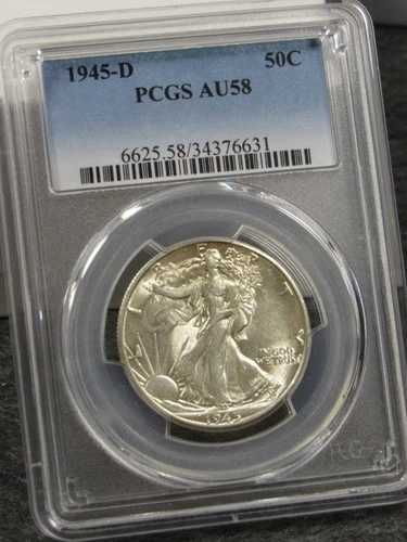 1945年 D ウォーキング・リバティ ハーフドル PCGS AU 58 (76631)
