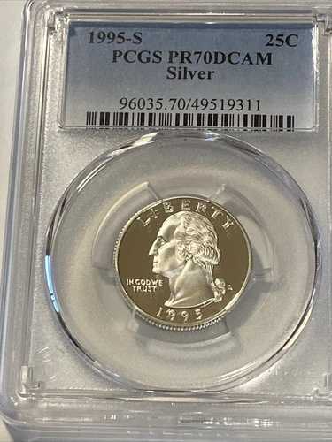 1995年 S 25C シルバー ワシントン クォーター プルーフ PCGS PR70DCAM 32,175円