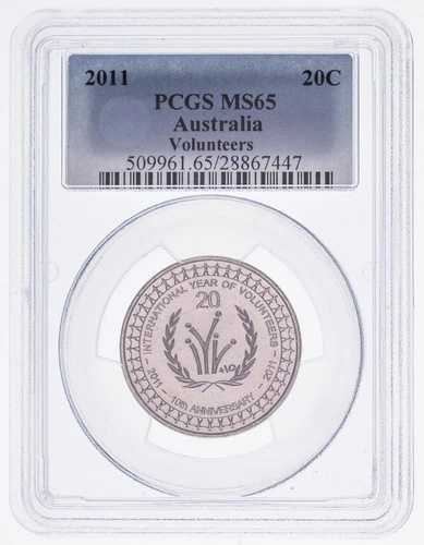 2011年 20セント ボランティアーズ オーストラリア PCGS MS65 GEM UNC #3633
