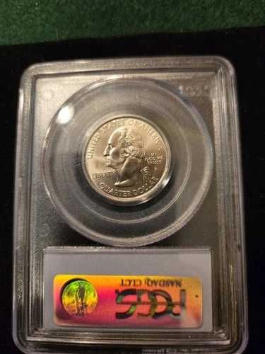 ミントエラー!!! 2005-P オレゴン 表面グリース貫通刻印 PCGS MS67