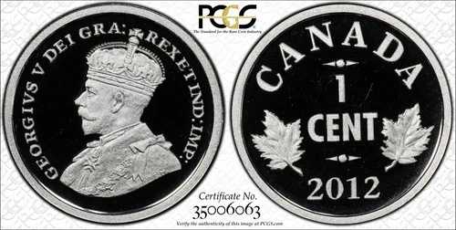 2012年 シルバー フェアウェル ペニー (1920-1936) PCGS ゴールドシールド PR-69 DCAM
