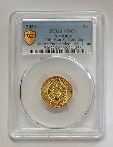 2023年 オーストラリア 2ドル記念ドームコイン PCGS MS66