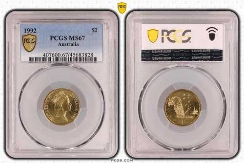 1992年 2ドル $2 オーストラリア PCGS MS67 FDC GEM UNC #3715 37,895円