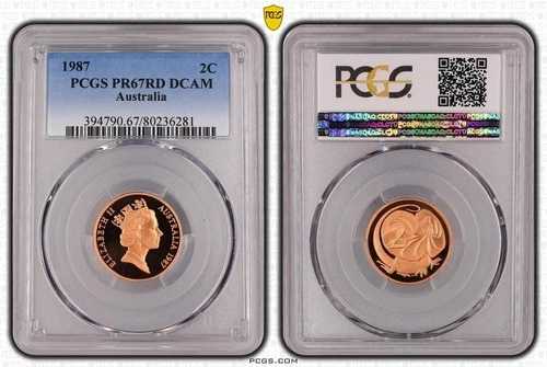 1987年 プルーフ 2セント 2セント オーストラリア PCGS PR67RD DCAM FDC UNC #3687