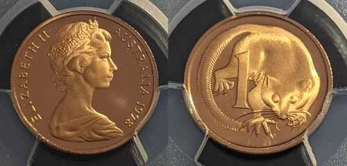 1978年 プルーフ 1セント 1セント オーストラリア PCGS PR69DCAM FDC UNC #2229