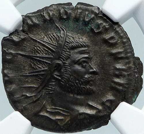 クラウディウス2世ゴティクス アンティーク 古代ローマコイン 268年 ダブルデナリウス NGC i88373
