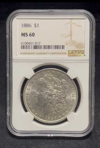 1886年 モルガン・ダラー NGC MS60