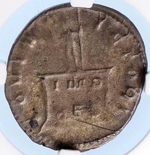 ガリエヌス 本物の古代 258AD ライオンズ ローマ コイン ジュピター CIPPUS NGC i68134